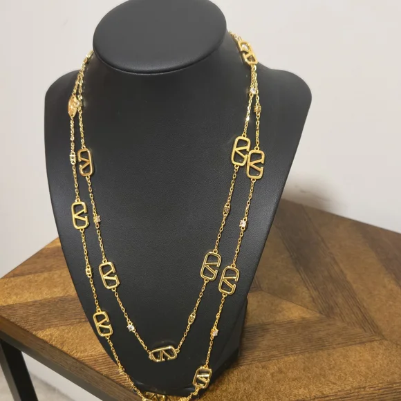 Valentino Gold Necklace and Bracelet Set - Picture 3 of 13
